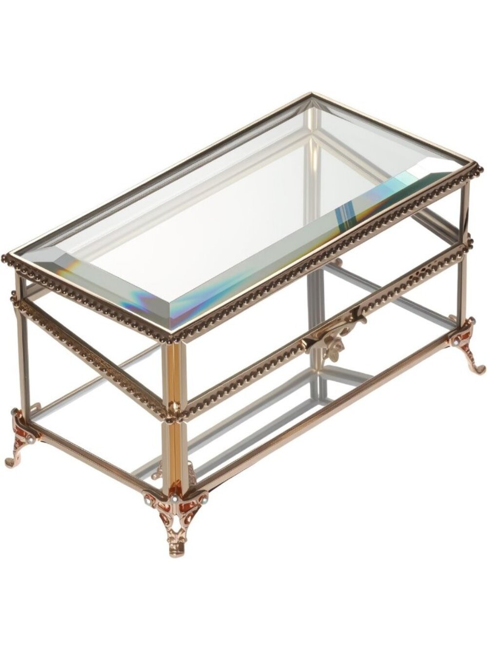 Vintage Glass Jewelry Box - Keepsake Trinket & Ring Organizer, Home Decor